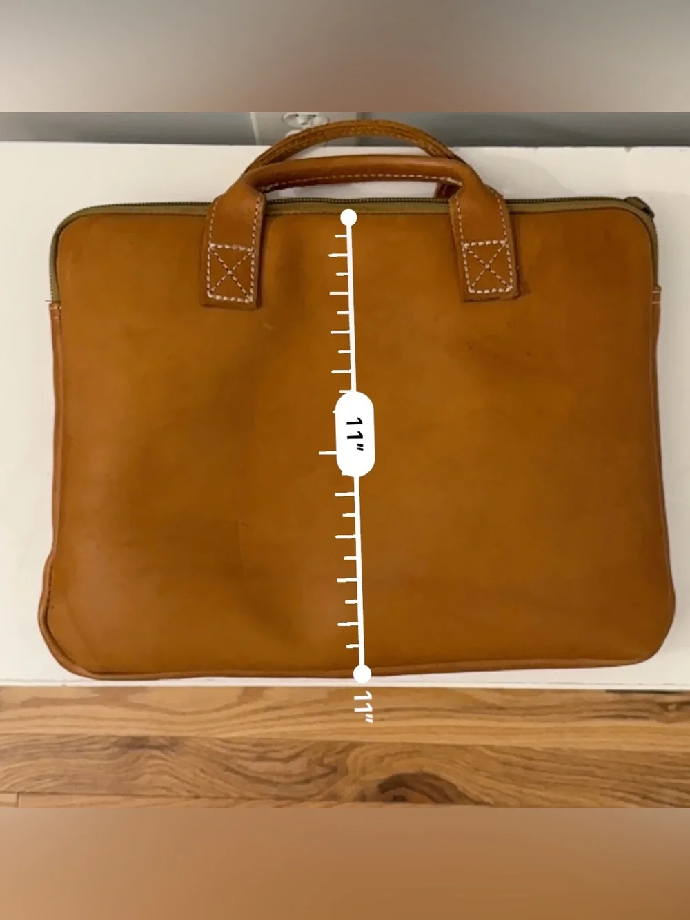 Vintage Tahoe Classics Brown Bag Company Cognac Leather Padded Laptop Bag